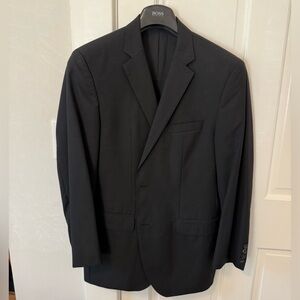 BOSS Men's 2-piece Black Single-Breasted Suit